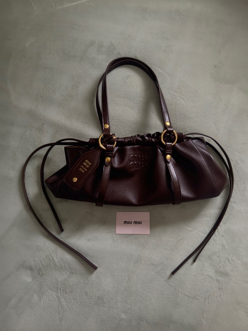 Miu Miu Archive 2006 Brown Leather Shoulder Bag
